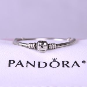 Pandora Silver Snake Charm Bracelet 7.1"
